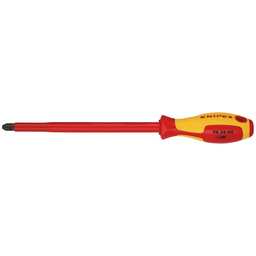 Draper Knipex 98 24 04 VDE Insulated Screwdriver, PH4 x 200mm Draper - Town Tools
