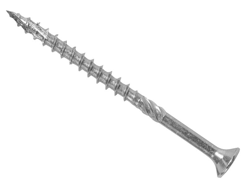 ForgeFix ForgeFast Pozi Compatible Exterior Screws eTech Silver 6.0 x 80mm Box 100