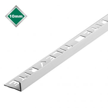 Tilerite 10mm White L Shaped PVC Tile Trim