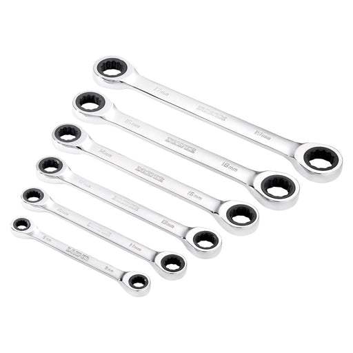 Draper Draper HI-TORQ Metric Double Ratchet Ring Spanner Set (6 Piece) Draper - Town Tools