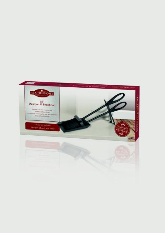 Hearth & Home Fireside Dustpan And Brush Set Black 15"