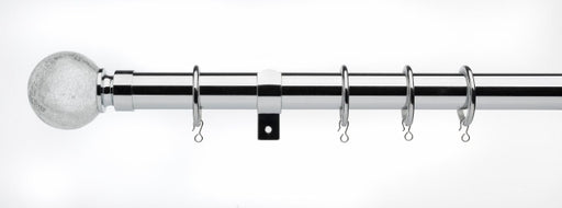 Universal Telescopic Curtain Pole Satin Steel 180cm - 300cm