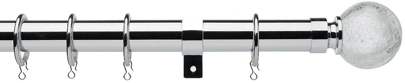 Universal Telescopic Curtain Pole Chrome