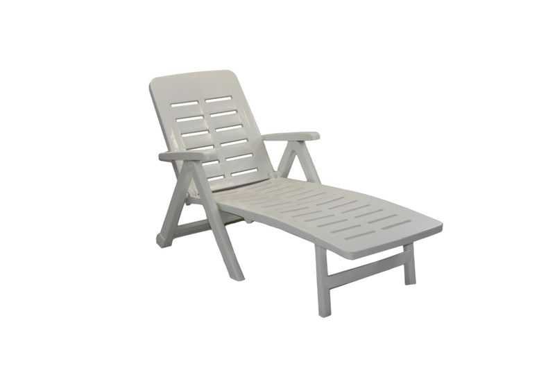 SupaGarden Plastic Lounger White