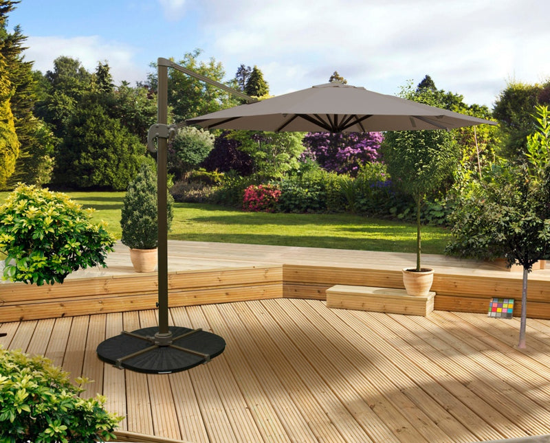 Pagoda Deluxe Overhanging Parasol 3m Taupe