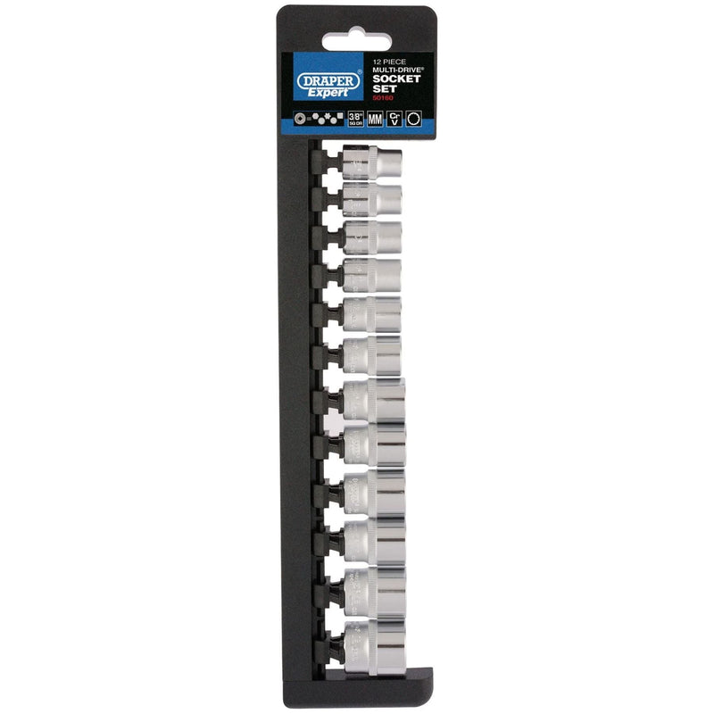 Draper Multi-Drive Socket Set, 3/8" Sq. Dr. (12 Piece) 50160 Draper - Town Tools 