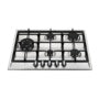 Kitchenplus 5 Burner Stainless Steel Gas Hob 700mm