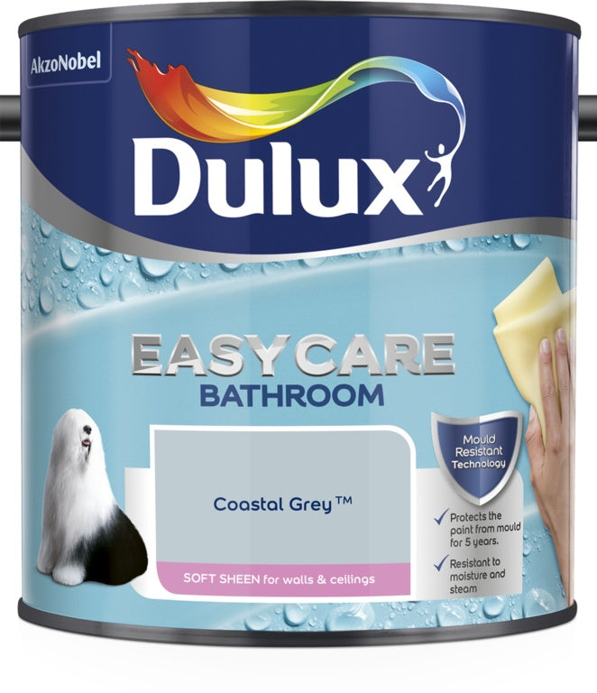 Dulux Easycare Bathroom Soft Sheen 2.5L Coastal Grey