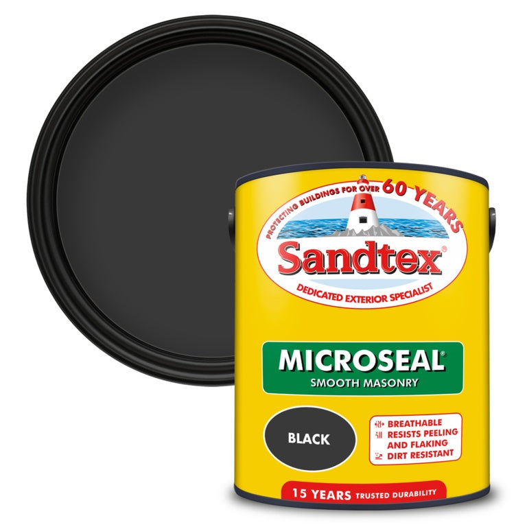 Sandtex Smooth Masonry Paint 5L Black