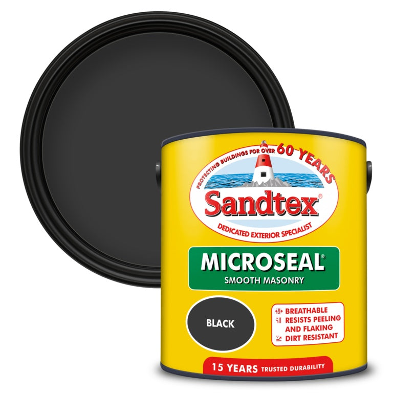 Sandtex Smooth Masonry Paint 2.5L Black