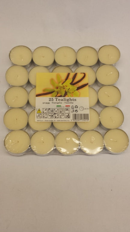 Price's Candles Tealights Pack 25 Vanilla