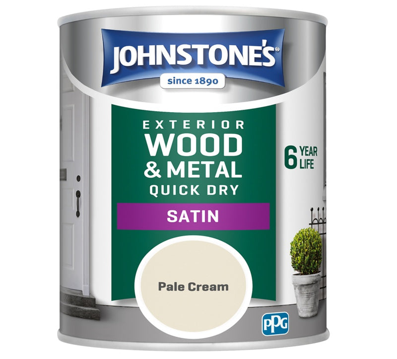 Johnstone's Exterior Quick Dry Satin 750ml Pale Cream