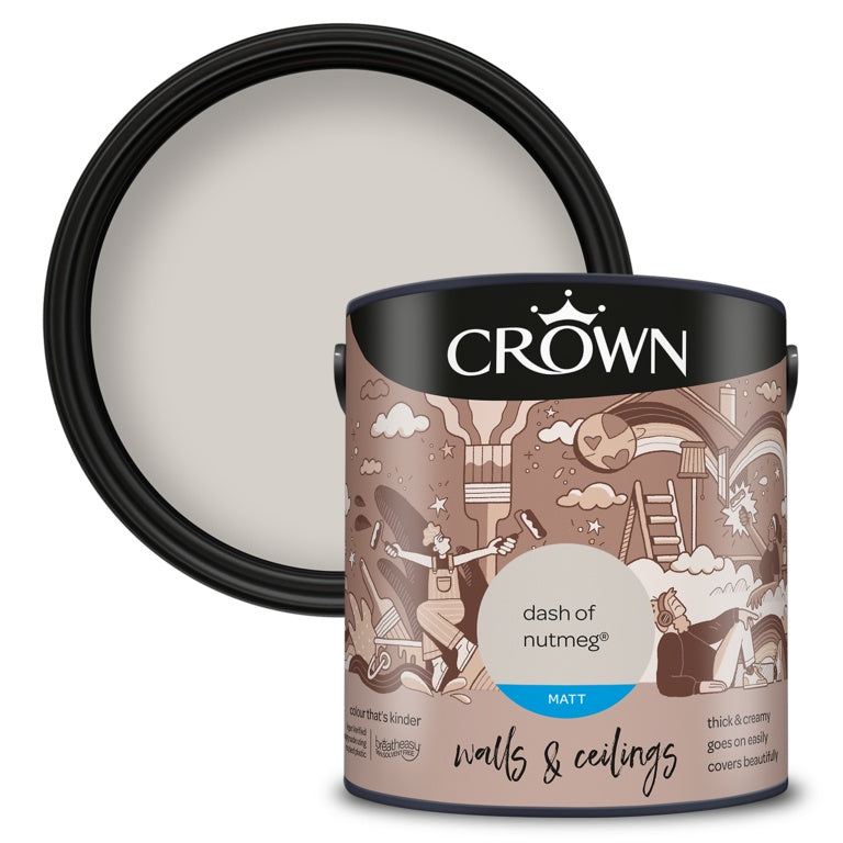 Crown Walls & Ceilings Matt 2.5L Dash Of Nutmeg