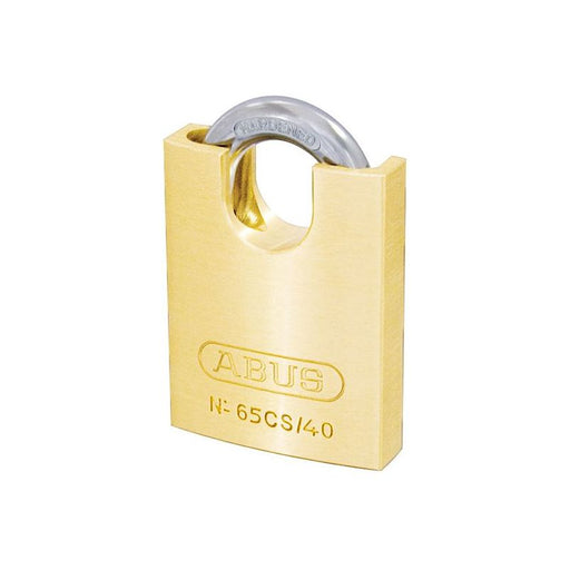 Abus Mechanical 65CS/40mm Brass Padlock Closed Shackle Carded ABUS Mechanical - RockBottom Northampton 