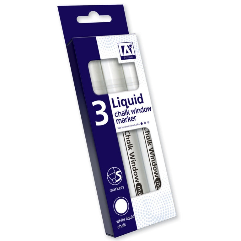 Ig Design Chalk Window Markers White Pack 3