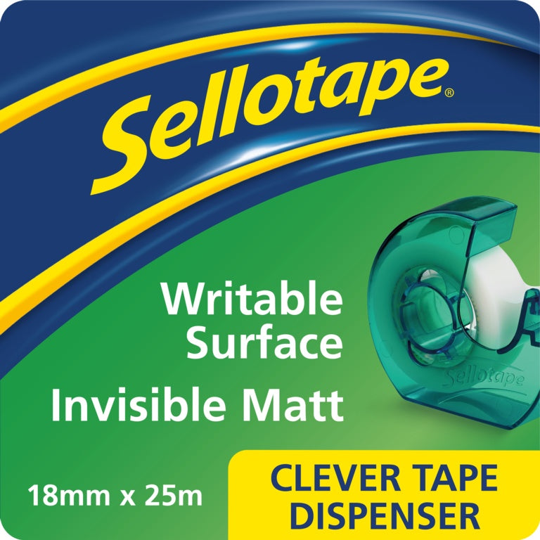 Sellotape Clever Tape 18mm x 25m Display Pack of 48