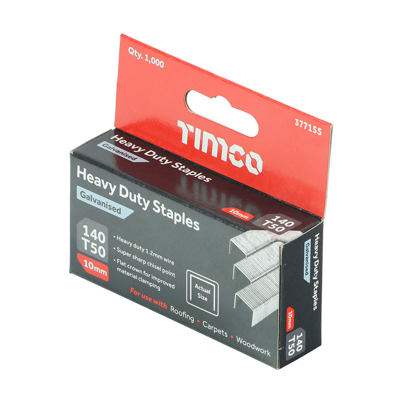 TIMCO Heavy Duty Chisel Point A2 Stainless Steel Staples - 10mm
