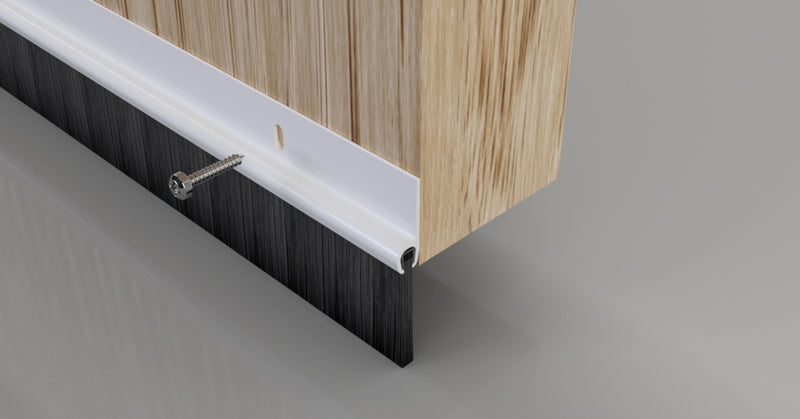Stormguard Brush Bottom Door PVC Seal 914mm White