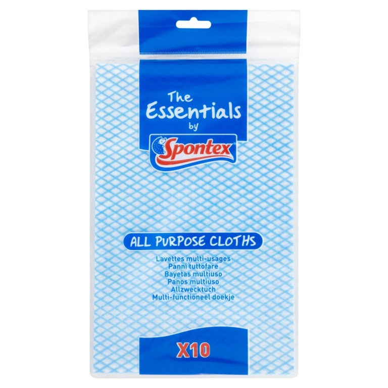 Spontex Essentials All Purpose Cloths Pack 10