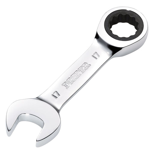 Draper 17MM STUBBY RATCHETING SPANNER Draper - Town Tools