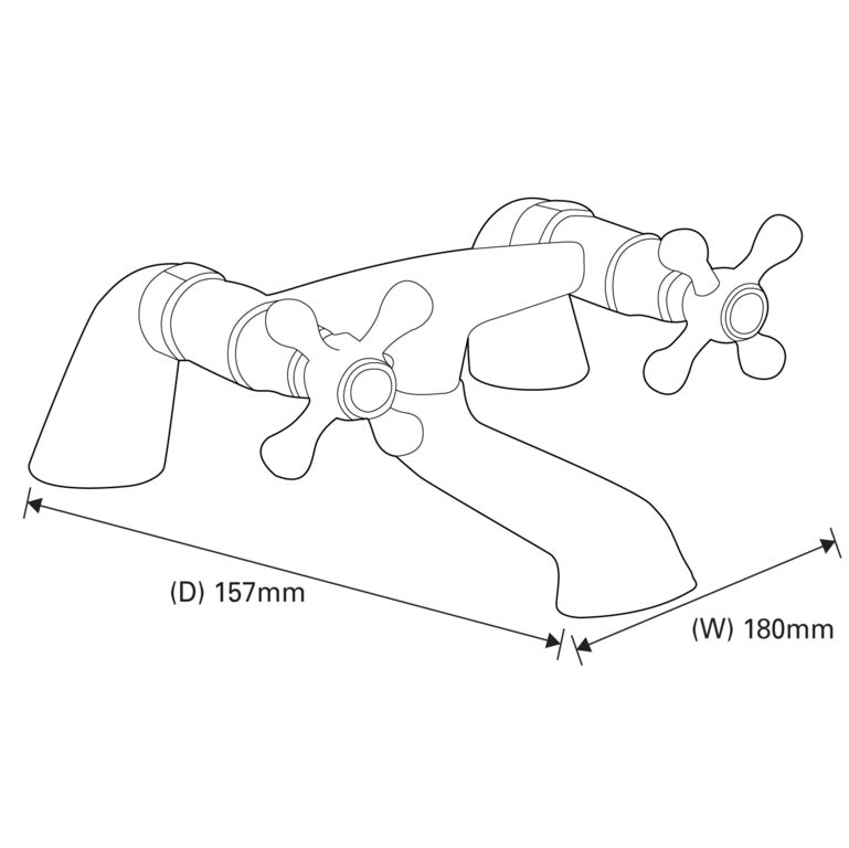 SP Bath Filler Tap W: 180mm D: 157mm