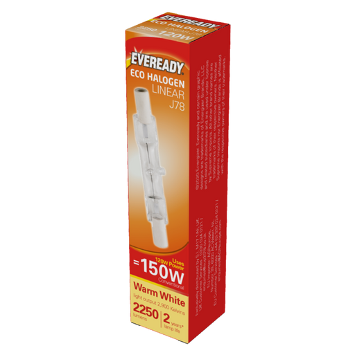 Eveready Eco Halogen Linear 220-240v 78mm Boxed 120w
