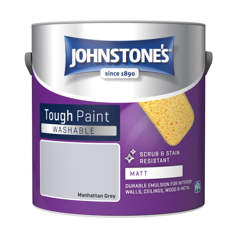 Johnstone's Washable Matt 2.5L Manhattan Grey
