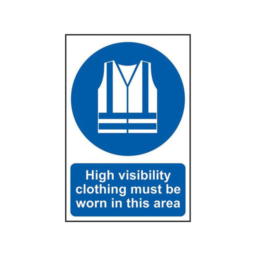 Scan High Visibility Jackets Must Be Worn In This Area - PVC Sign 200 x 300mm Scan - RockBottom Nothampton