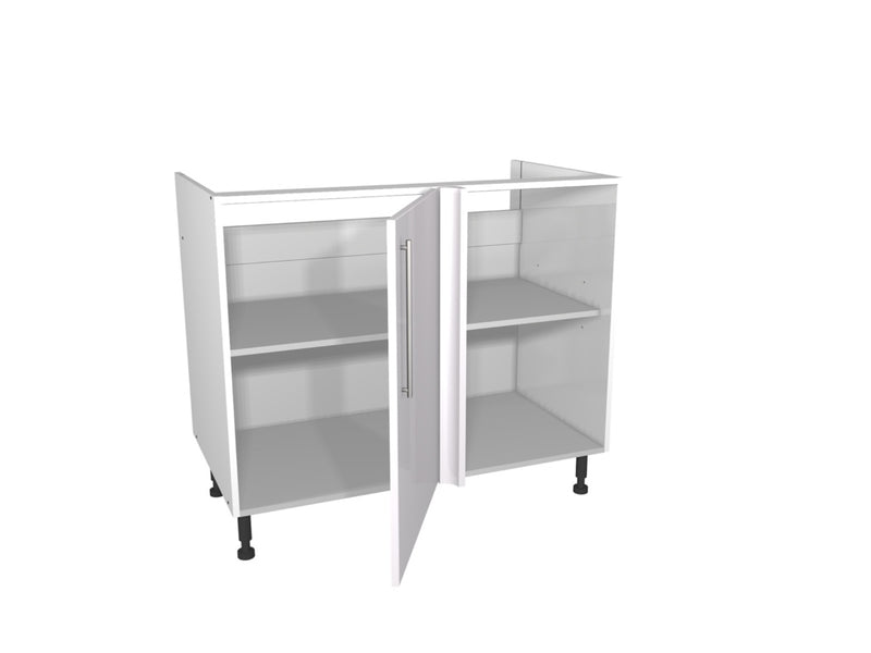 Gower Rapide+ Paris White Corner Base Unit 1000mm