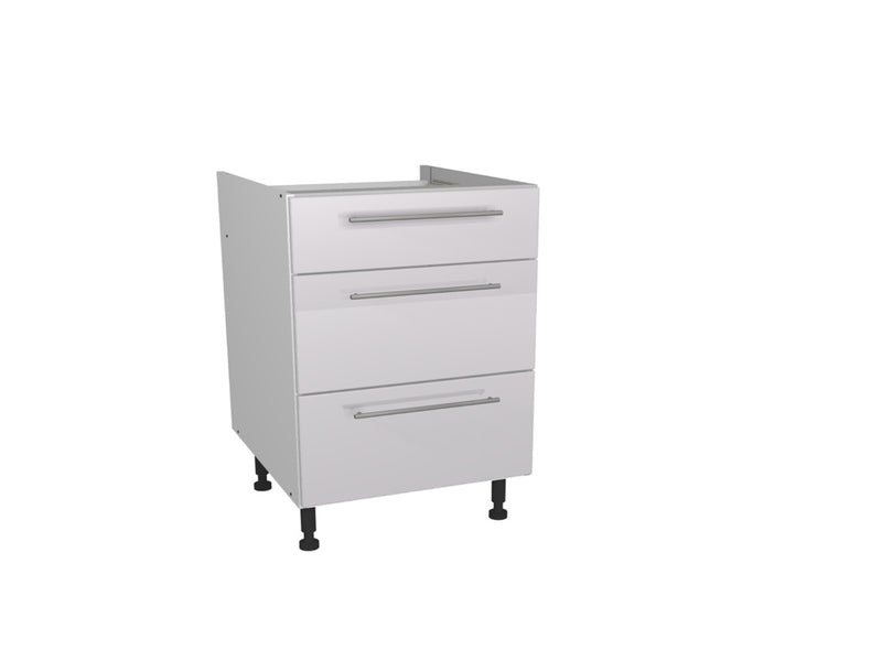 Gower Rapide+ Paris White 3 Drawer Unit 600mm