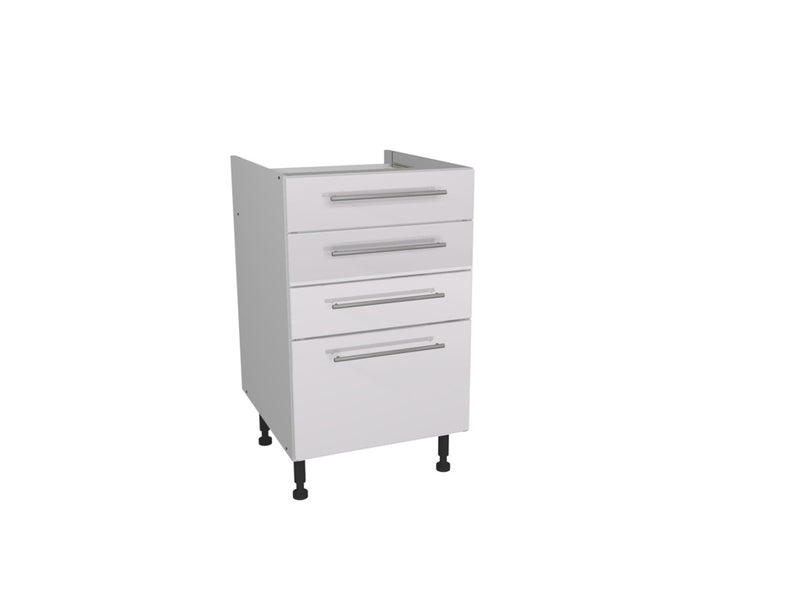 Gower Rapide+ Paris White 4 Drawer Unit 500mm