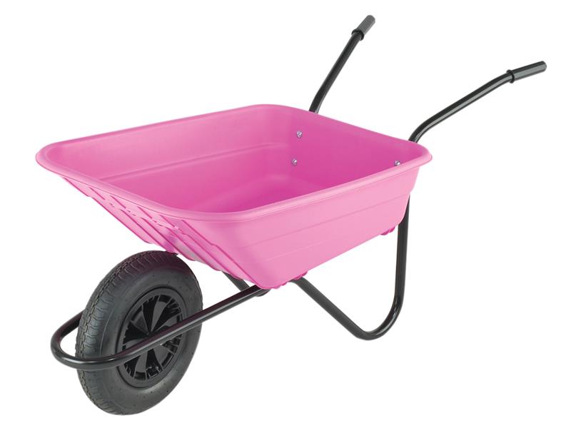 Walsall 90L Pink Polypropylene Wheelbarrow