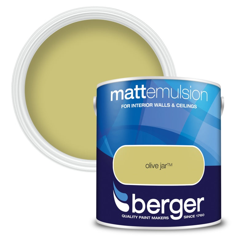 Berger Matt Emulsion 2.5L Olive Jar