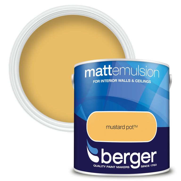 Berger Matt Emulsion 2.5L Mustard Pot