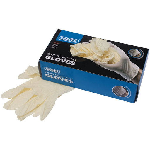 Draper Latex Gloves (Box of 100) Draper - Town Tools