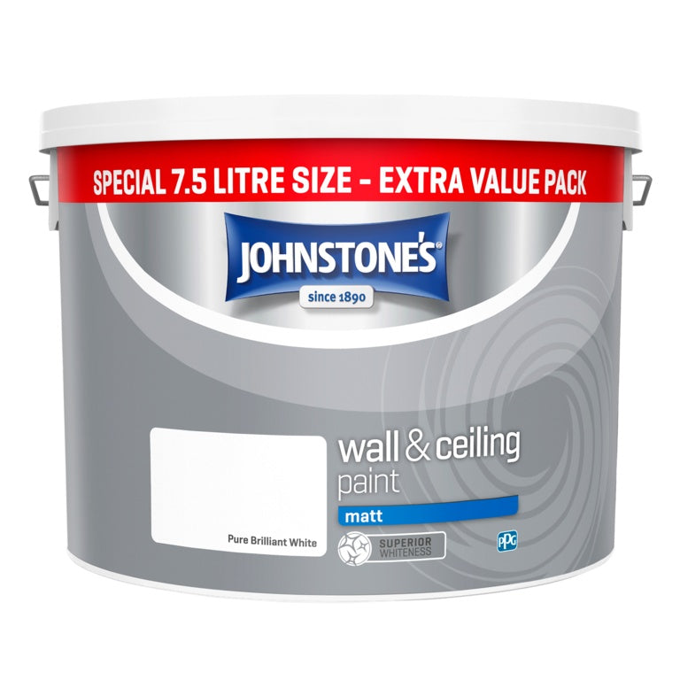 Johnstone's Wall & Ceiling Matt 7.5L Brilliant White