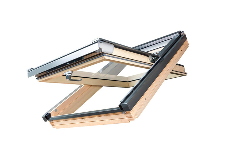 Fakro Pine Centre Pivot Window 55 x 78cm