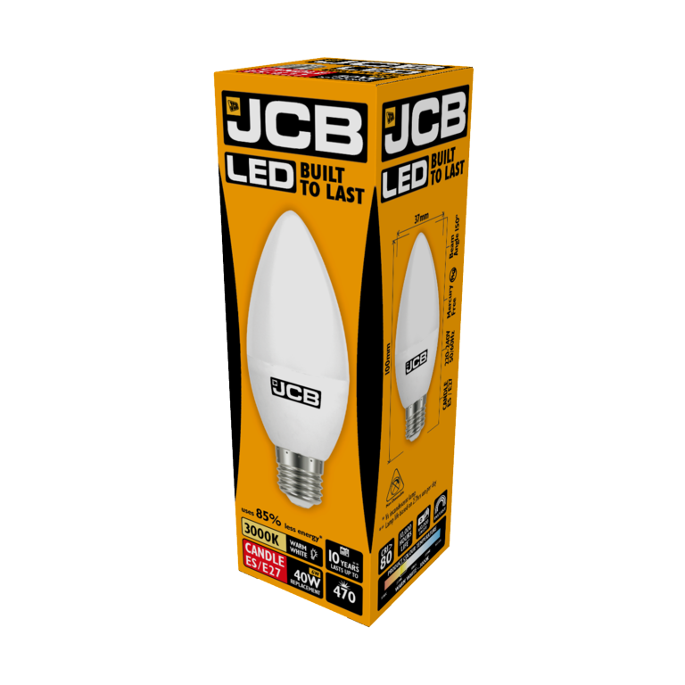 JCB LED Candle 470lm Opal 6w E27