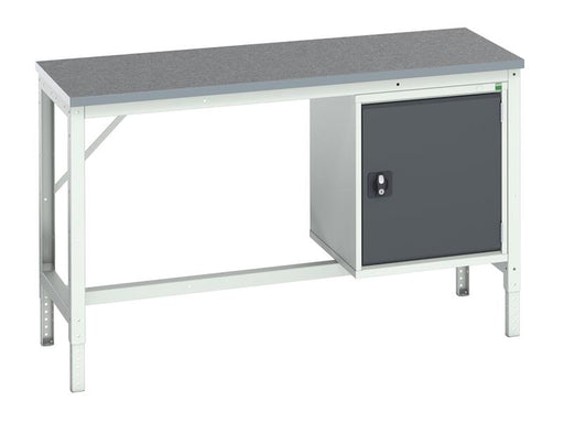 Bott Verso Bench with Cupboard, Lino Top 1500 x 600mm