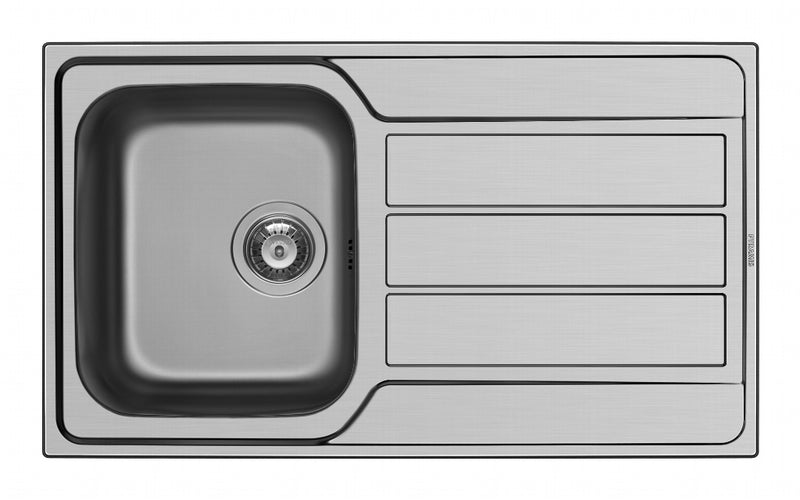 Pyramis Athena Stainless Steel Single Bowl Sink & Tap 860 x 500mm
