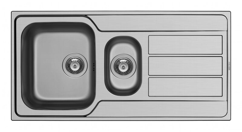 Pyramis Athena Stainless Steel 1.5 Bowl Sink & Tap 1000 x 500mm