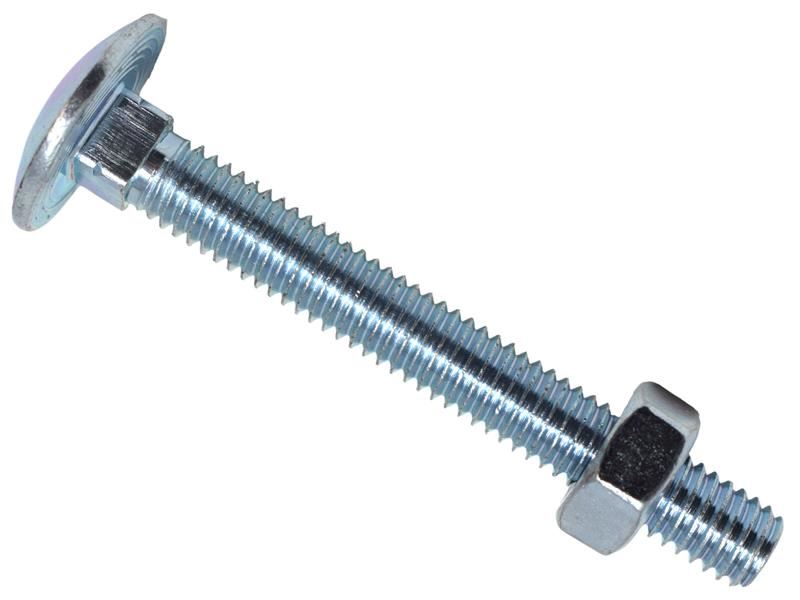 METALMATE Cup Square Hex Bolt & Nut ZP M6 x 50mm Box 50 METALMATE� - RockBottom Northampton