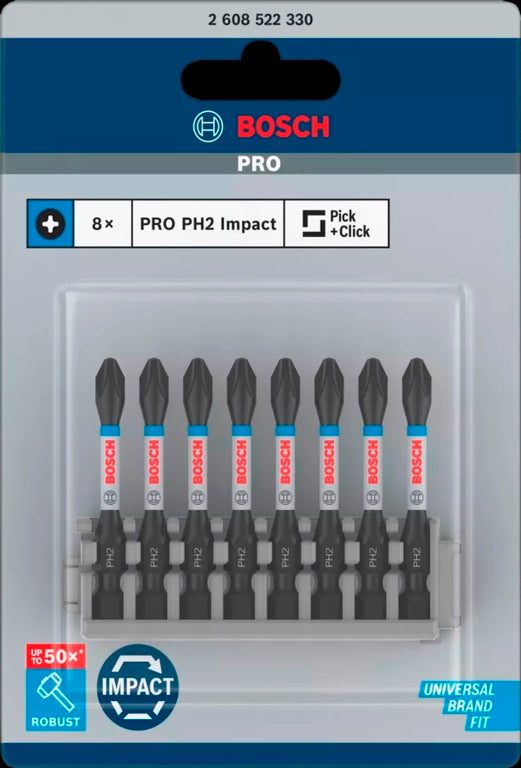 Bosch Impact PH Power Bit 50mm 8 Pack