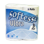 Softesse 3 Ply Ultra White Toilet Rolls 4 Pack