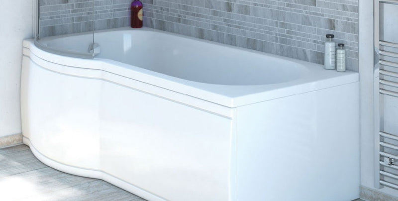 Trojan Concert P Shape Shower Bath LH 1675 x 850 x 750mm