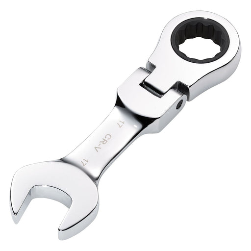 Draper HI-TORQ Metric Stubby Flexible Head Ratchet Combination Spanner, 17mm Draper - Town Tools