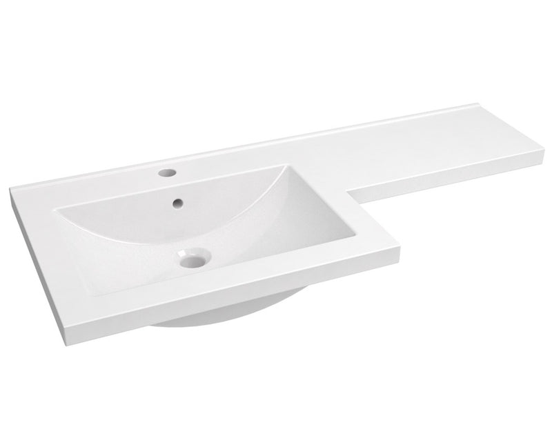 Kartell Matrix L Shaped Basin LH White 1100mm