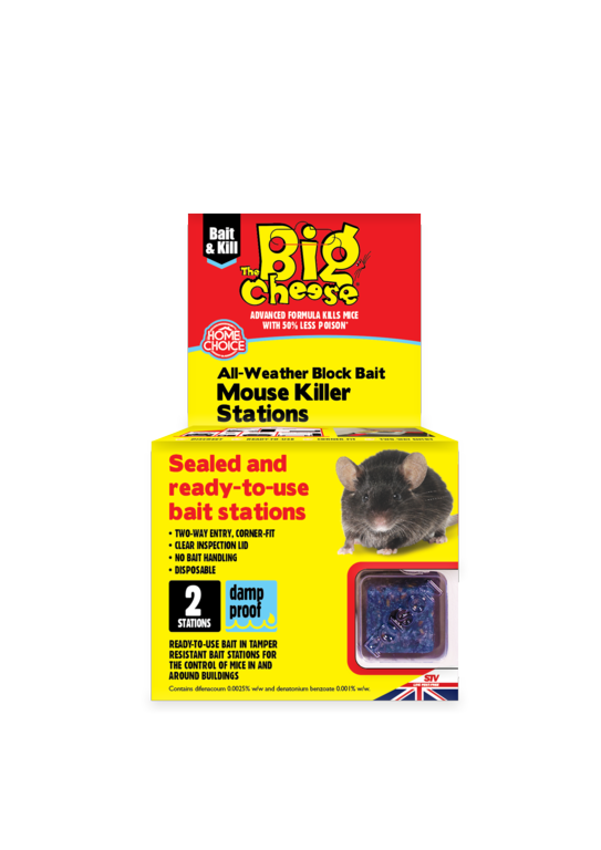 The Big Cheese Mouse Killer Stations Twin pack