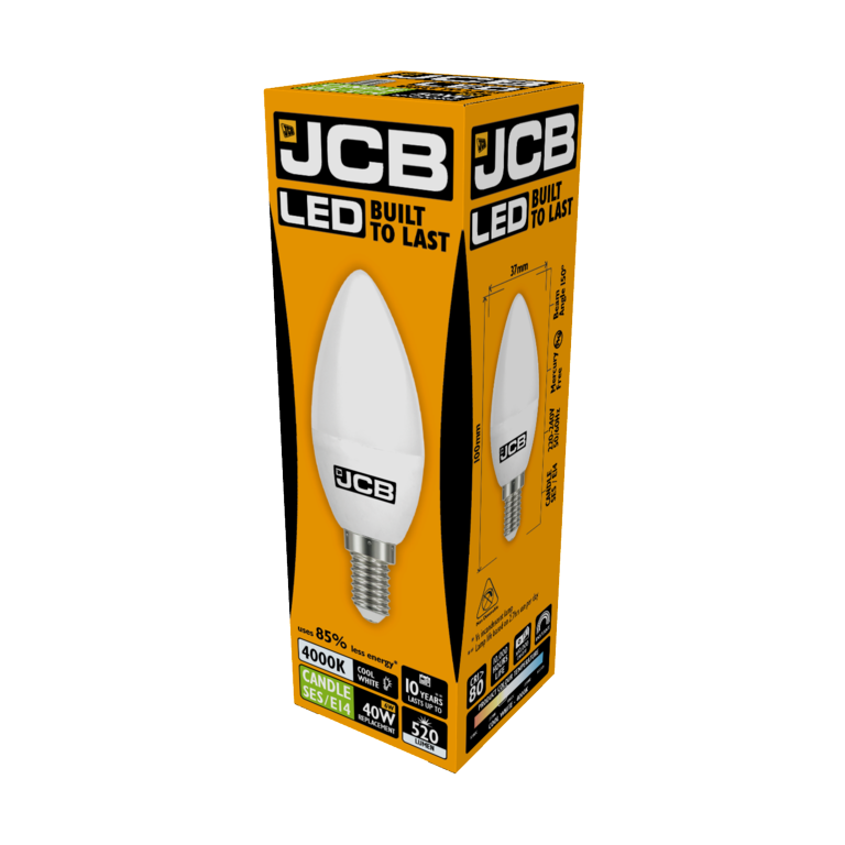 JCB LED C37 6W E14 Boxed
