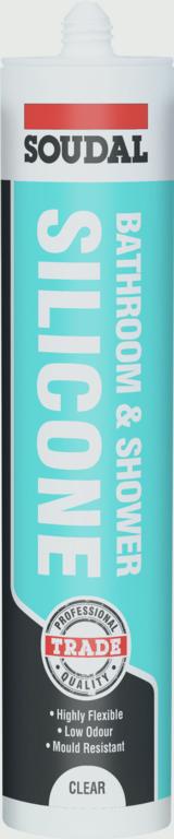 Soudal Bathroom & Shower Silicone 300ml Brilliant White